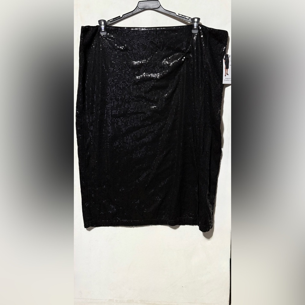 Time and Tru #NWT Black Sequin A-Line Skirt